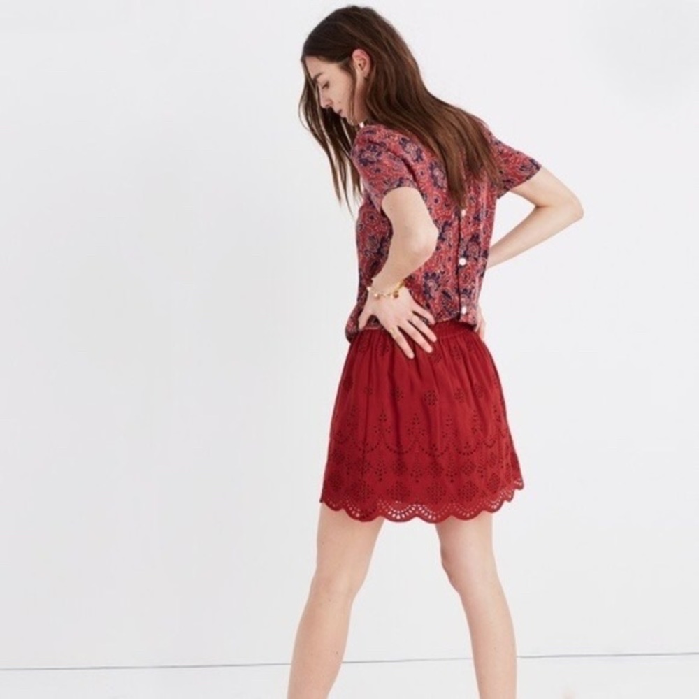 NWT Madewell deep red skirt size S